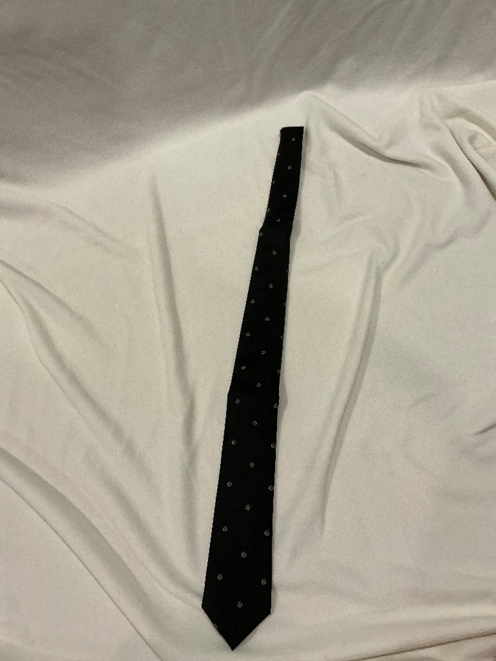 Black and White Rose Tie by Tie Bar
